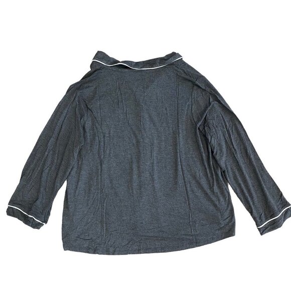 Stars Above Womens Gray Long Sleeve Top and Pants Pajama Set Plus Size 1X 2X 3X - Picture 5 of 10